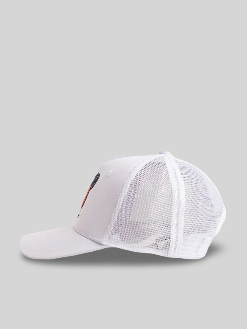 HAPPY BEAR TRUCKER CAP - WHITE - Switch On Africa