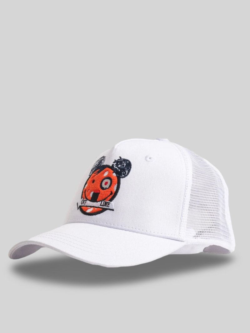 HAPPY BEAR TRUCKER CAP - WHITE - Switch On Africa