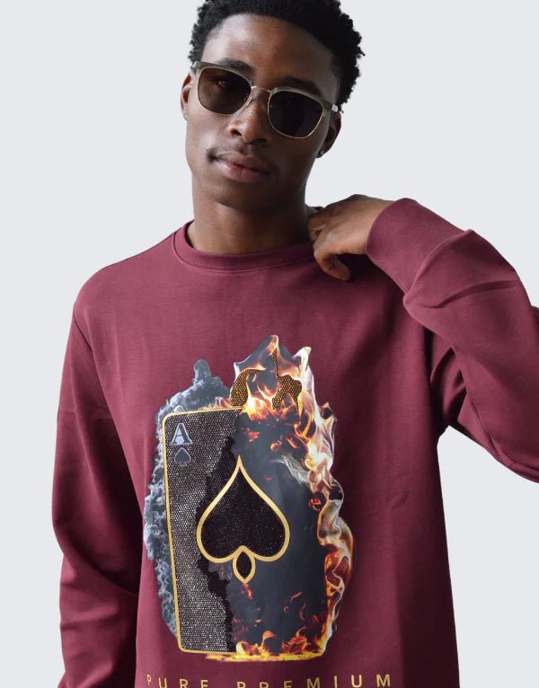 Pure Premium Pino Sweater Burgandy - Switch On Africa