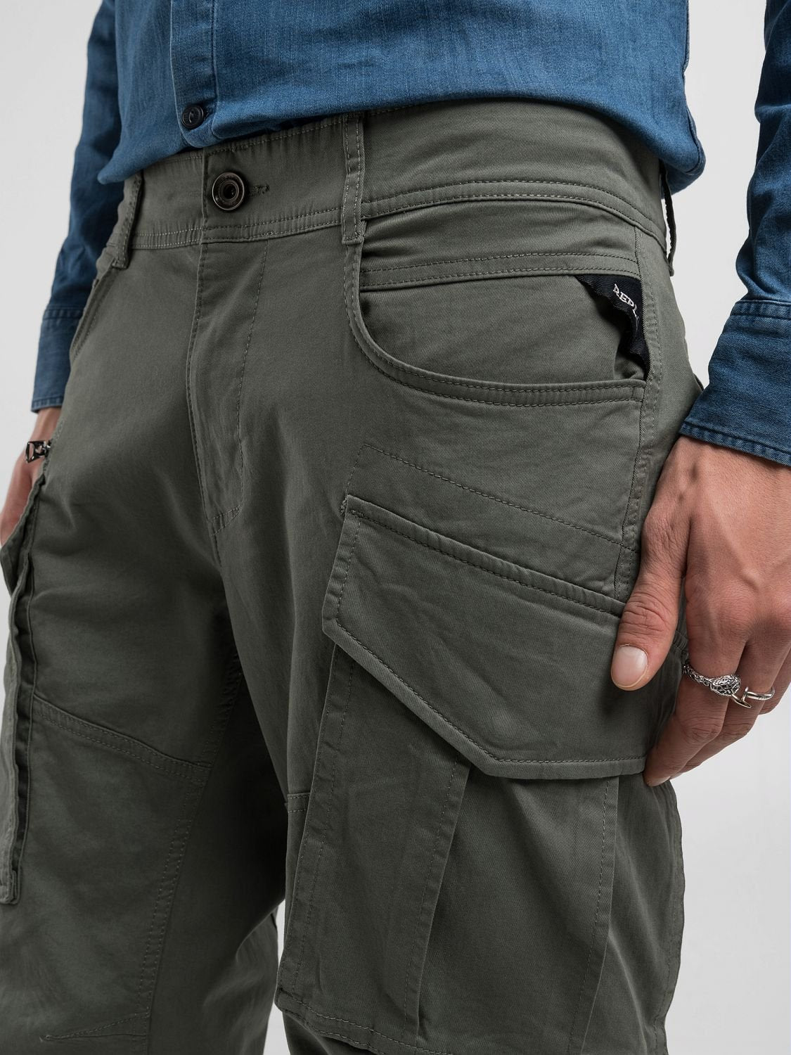 Replay Cargo Pants Aviator Green - Switch On Africa