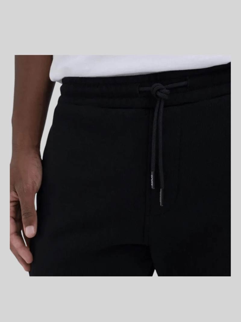 Replay Embroidered R Sweatpants Men Black - Switch On Africa