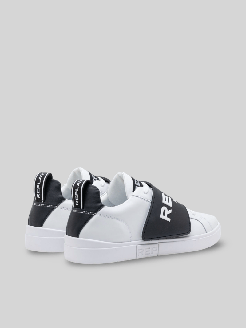 Replay Polys Strap Sneakers White and Black - Switch On Africa