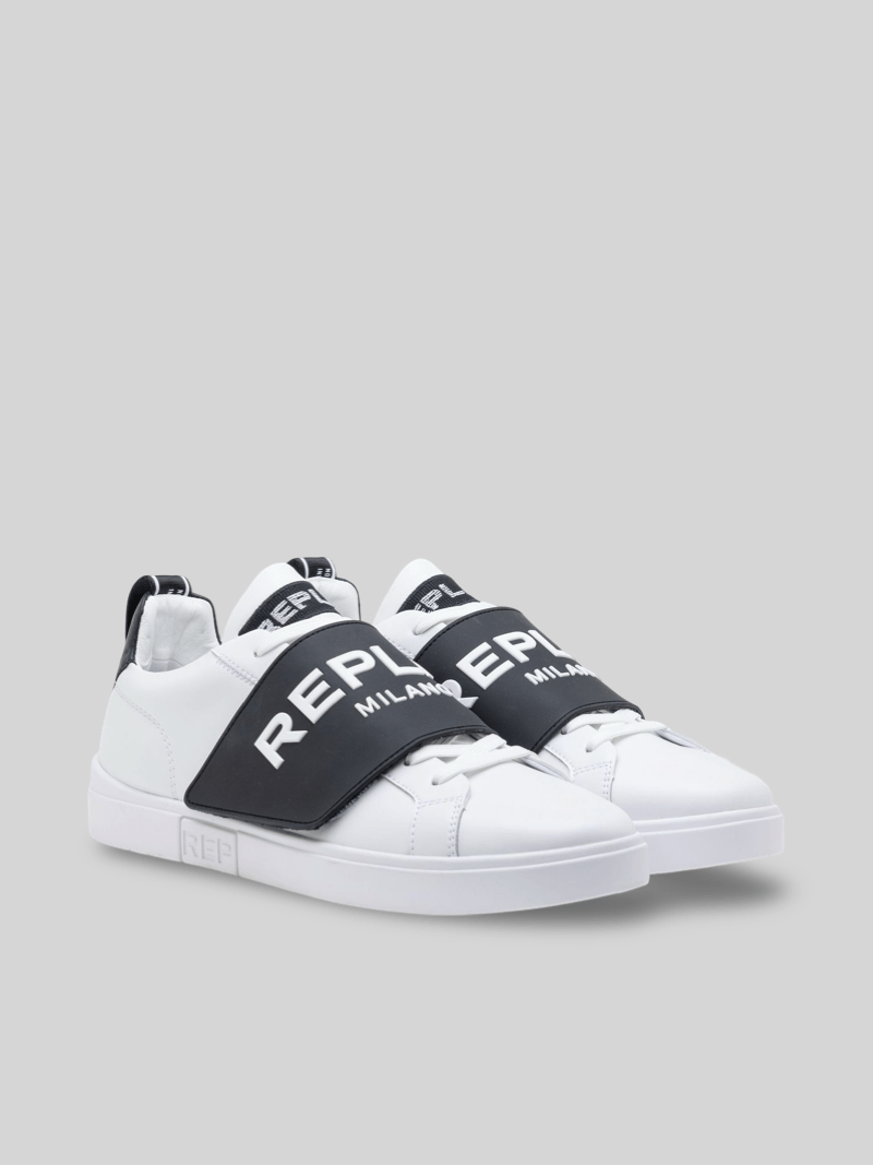 Replay Polys Strap Sneakers White and Black - Switch On Africa