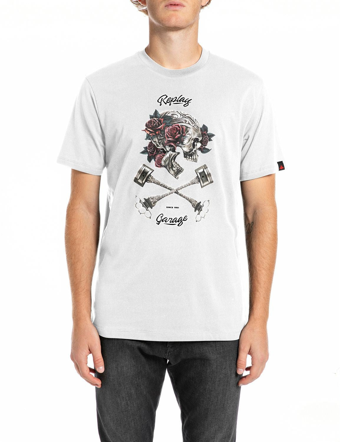 Replay Skull Tee White - Switch On Africa